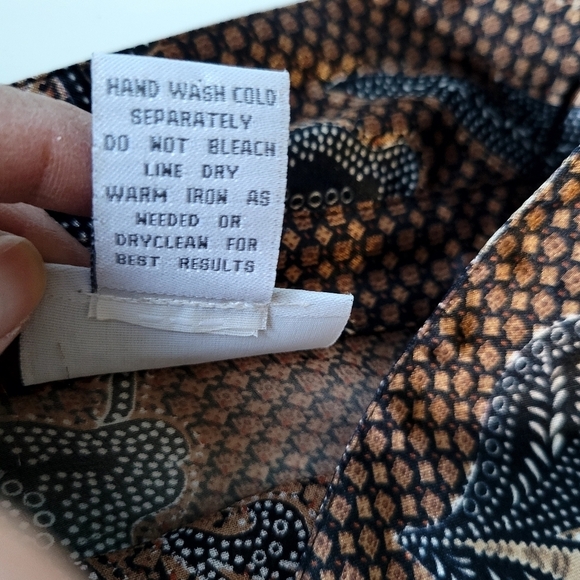 Avenue Twofer Silk Blend Paisley Blouse Brown Size 30/32 - Picture 11 of 11